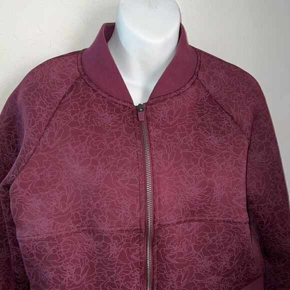 BALANCE ATHLETICA Burgundy Flight Jacket-S - Picture 3 of 8